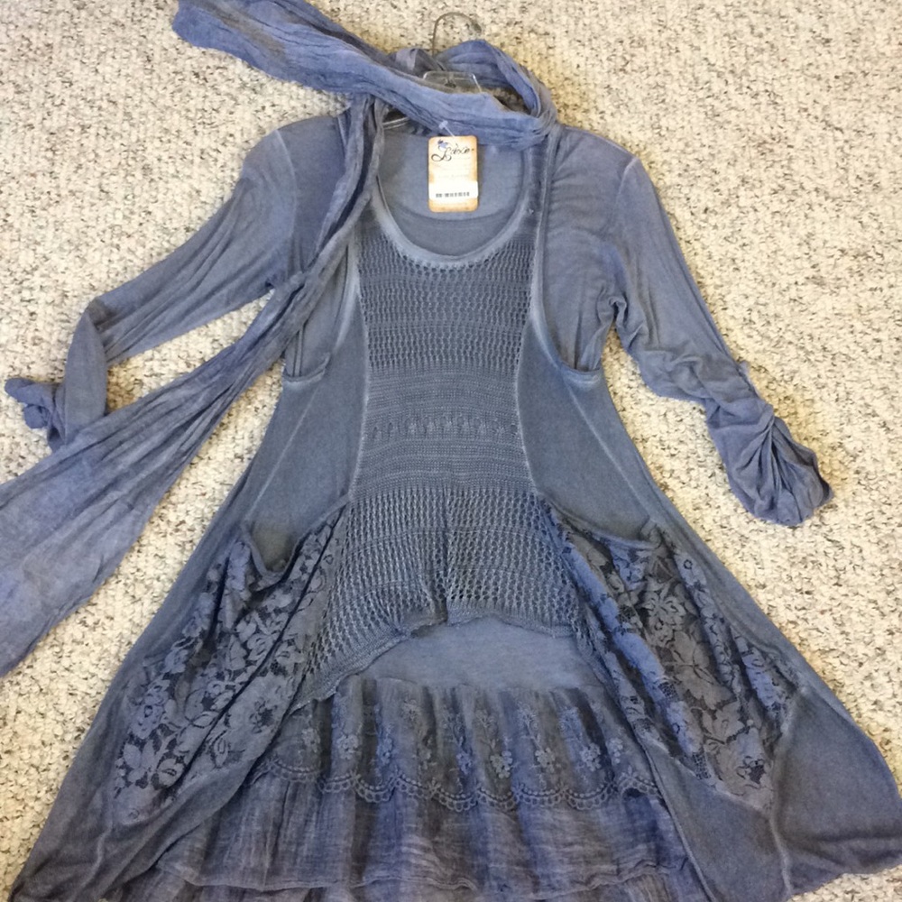 Dress 👗 Michael Farrell SZ 0/S Blue